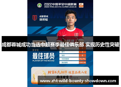 成都蓉城成功当选中超赛季最佳俱乐部 实现历史性突破